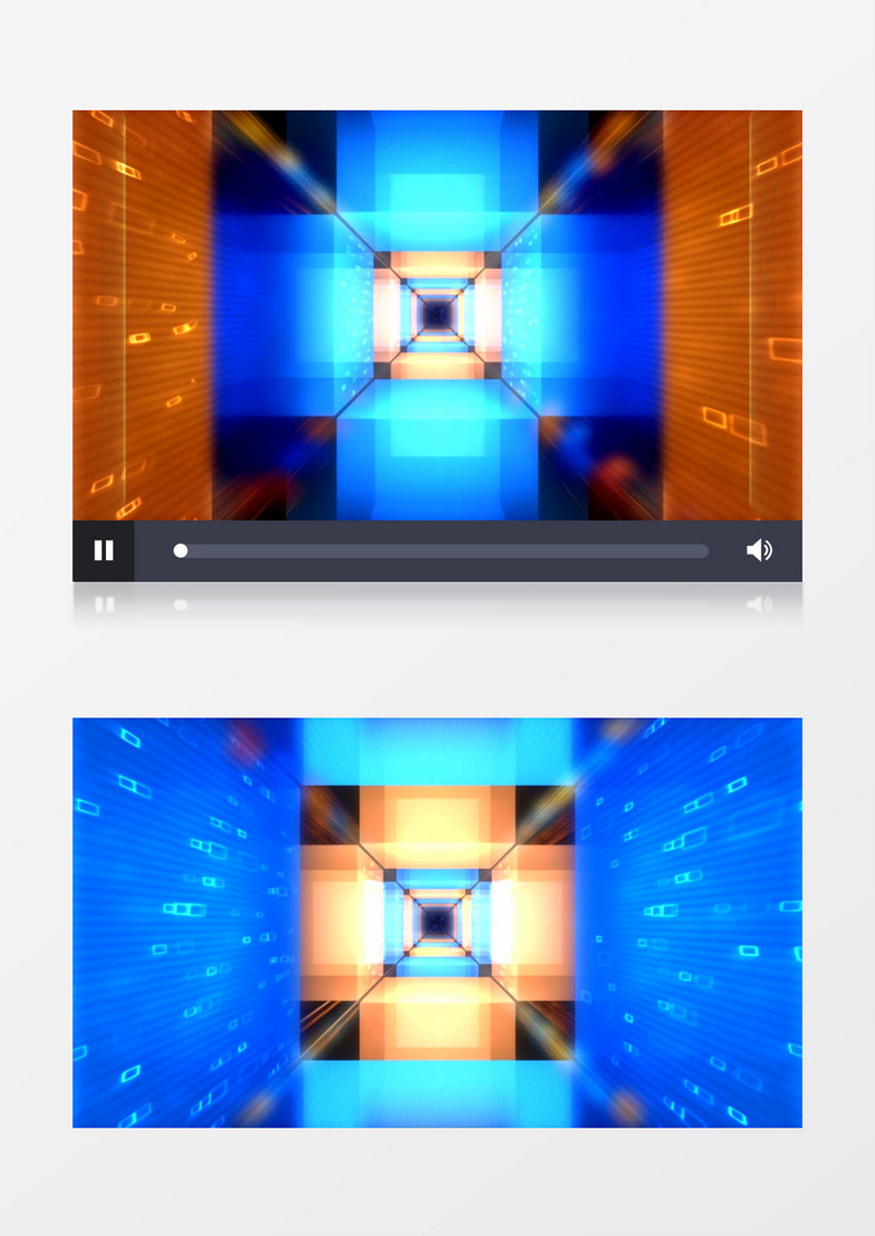 炫彩矩形隧道背景视频素材