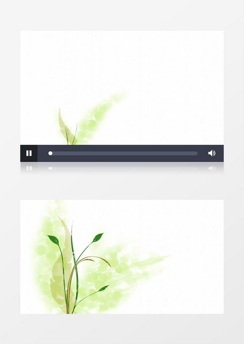 绿色花瓣开花剪影背景视频