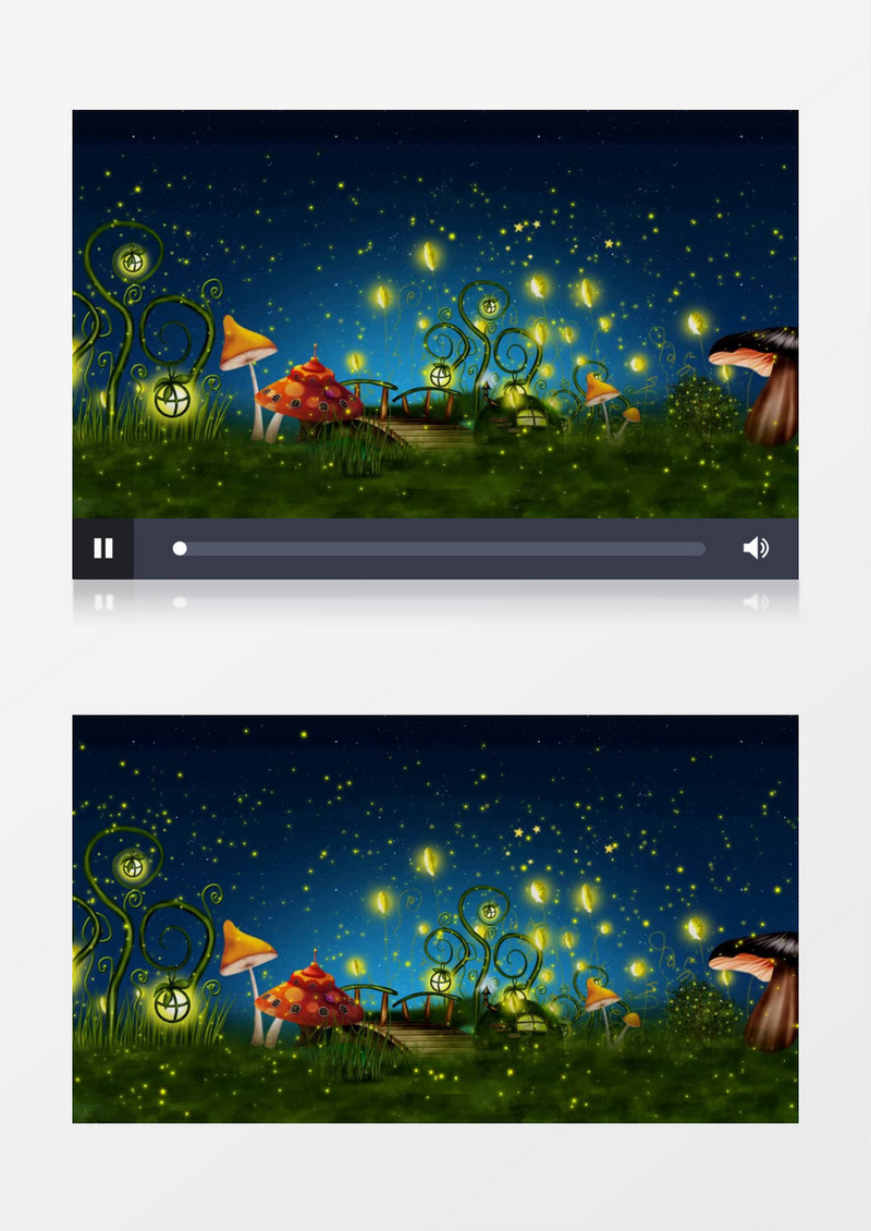 童话色彩神奇香菇梦幻背景视频