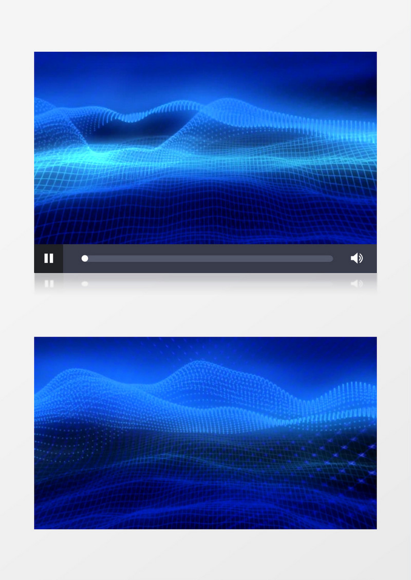 蓝色唯美网状粒子线条波动背景视频