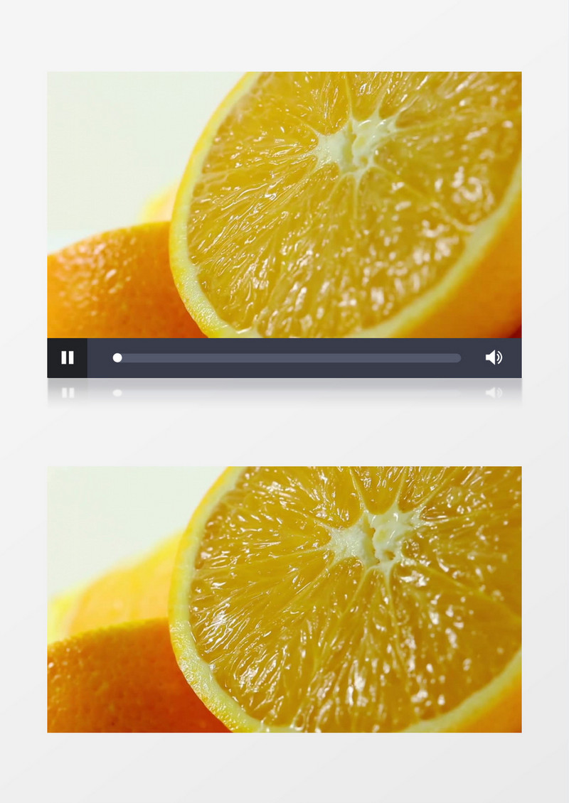 新鲜橙子剖面实拍视频素材
