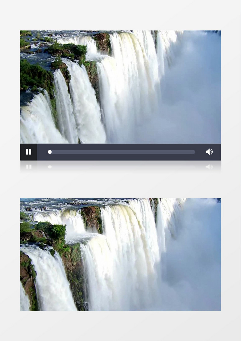 壮丽山河瀑布流水航拍实拍视频素材