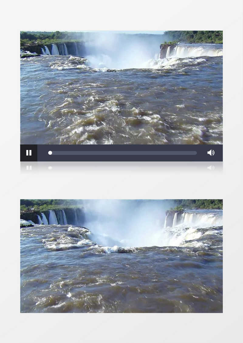绿色大自然壮丽瀑布航拍实拍视频素材