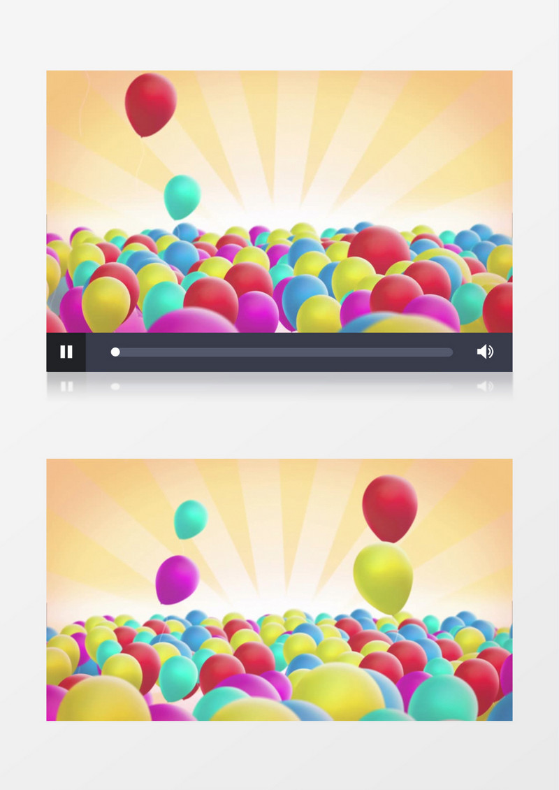 浪漫爱情节日气球动画背景视频素材