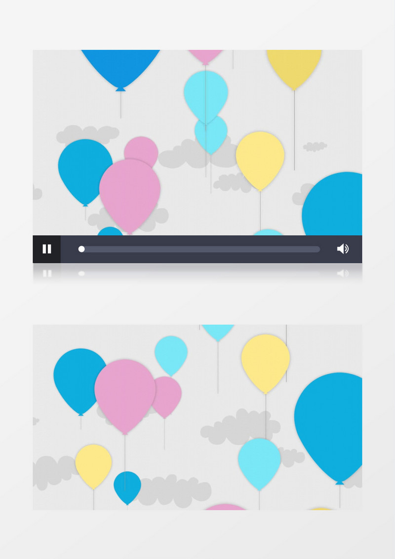 彩色卡通可爱气球动画背景视频素材