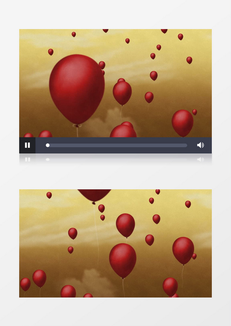 红色气球上升喜庆动画视频素材
