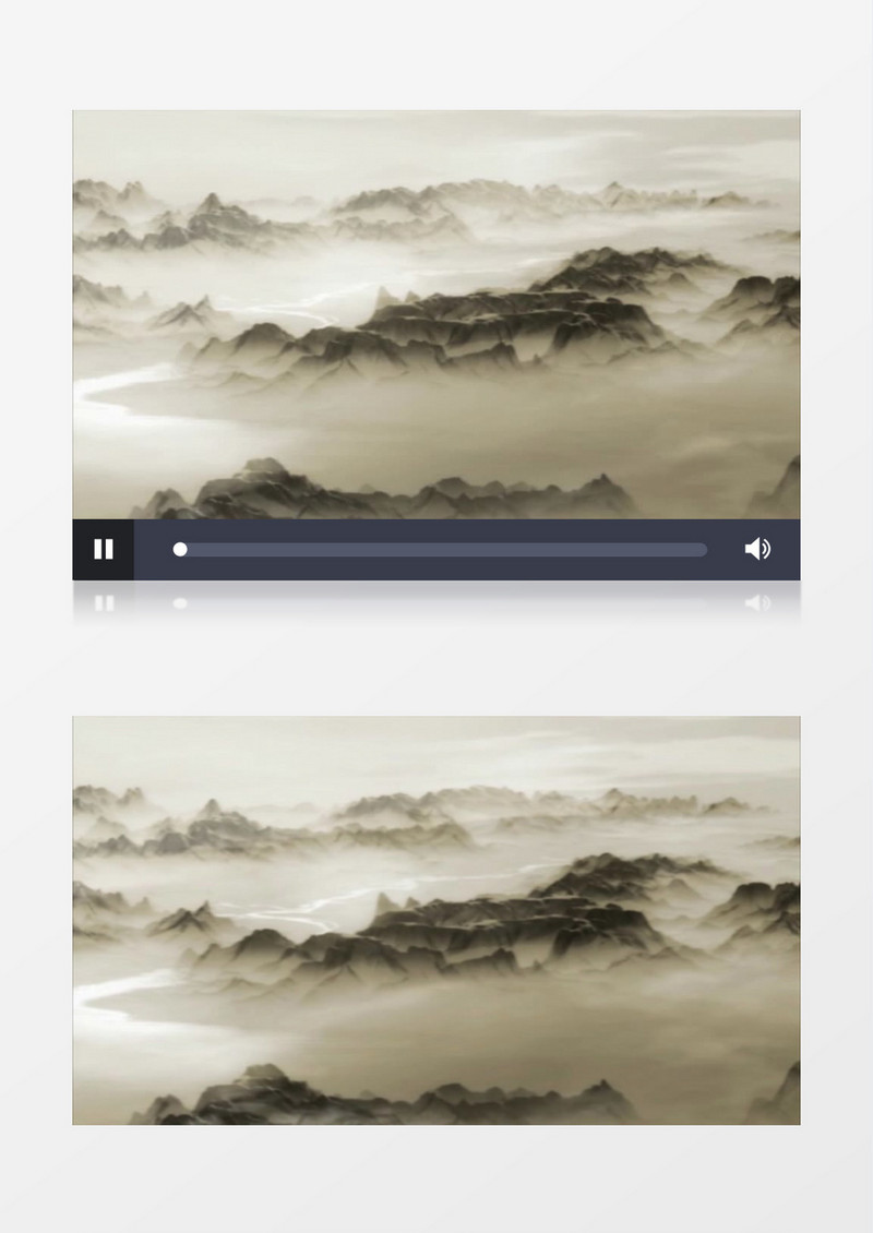 中国风古典国画山水视频素材