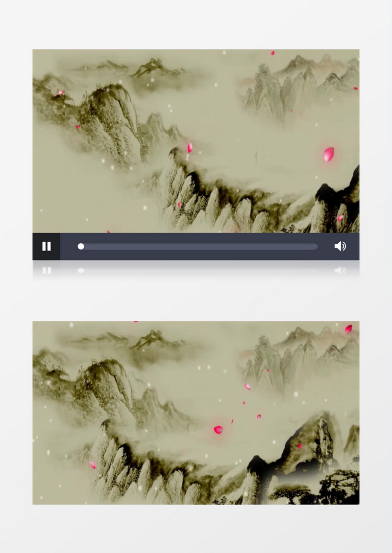 中国风大气磅礴水墨山水风景视频素材