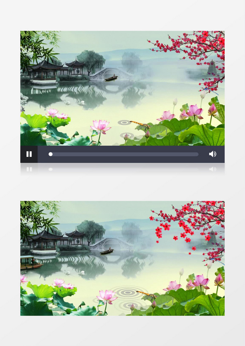 中国风唯美水墨江南风景视频素材