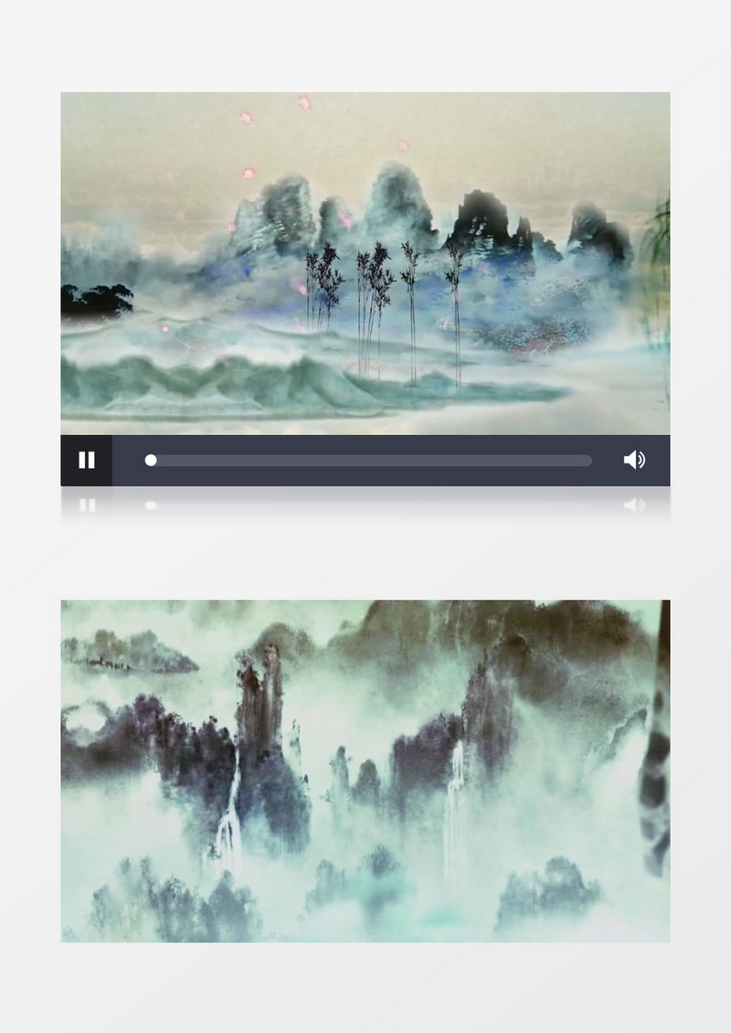 中国风大气水墨山水风景视频素材