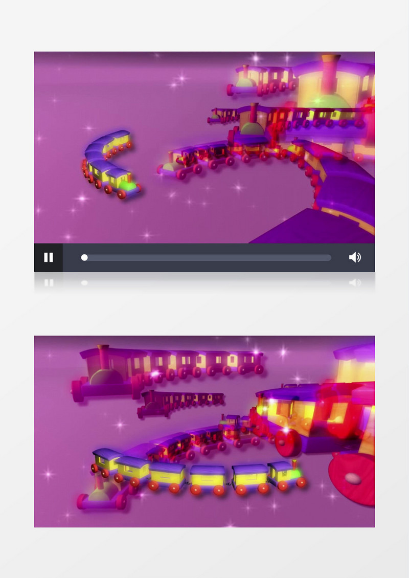 转动的小火车动画视频素材