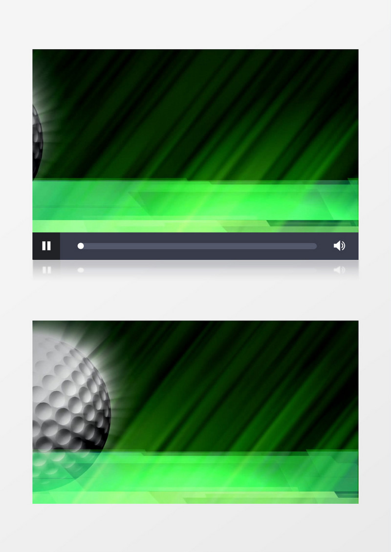 绿色背景中旋过的高尔夫球视频素材