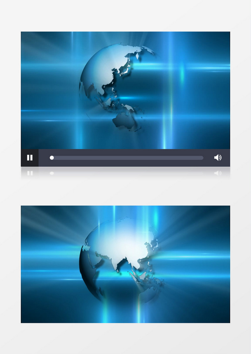 蓝色背景地球动态视频素材
