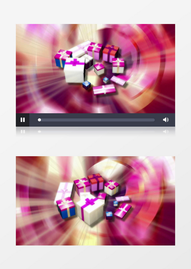 多彩的礼盒动画效果视频素材