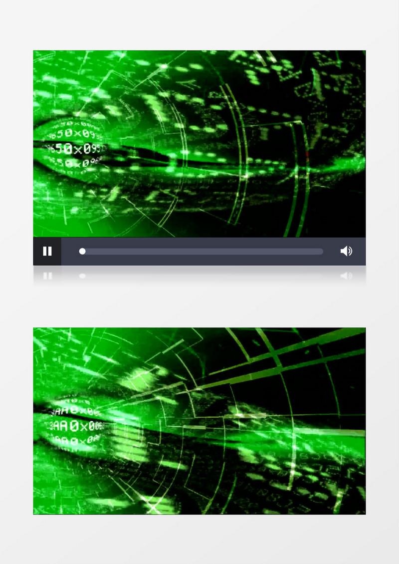 绿色背景飞快运算的信息代码视频素材