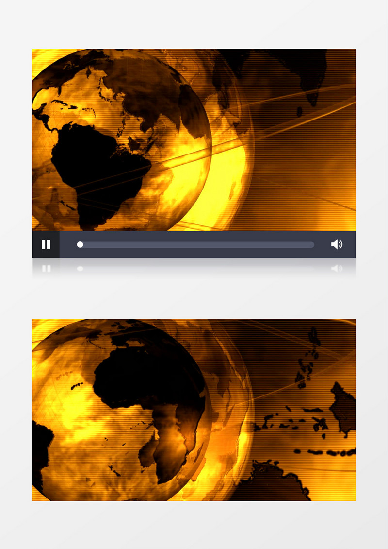 转动的黄色火焰地球模型视频素材