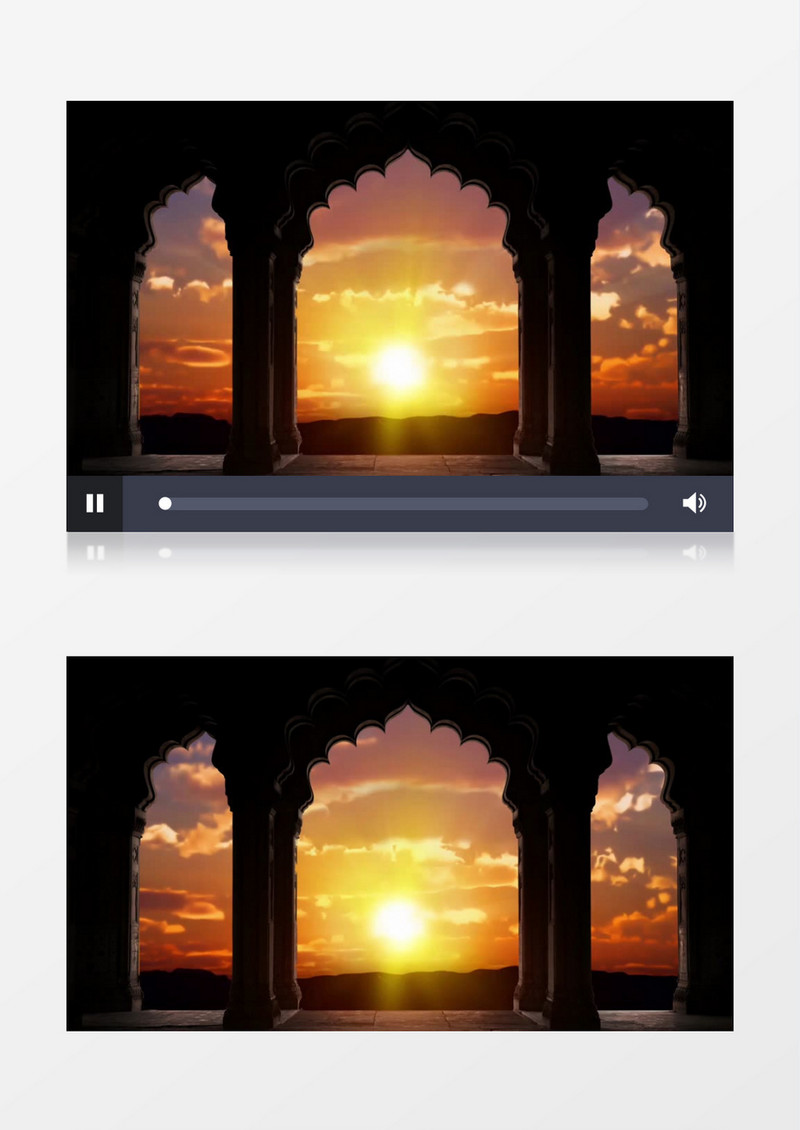 夕阳下的泰姬陵视频素材