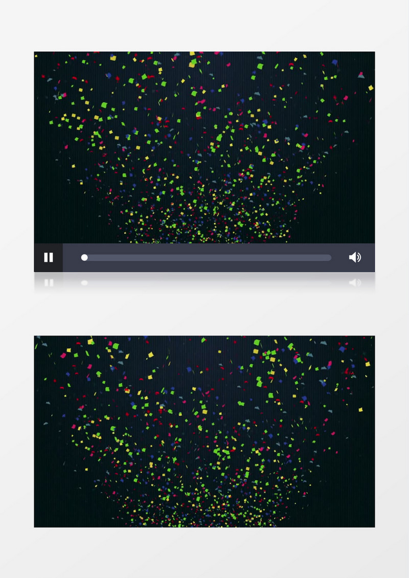 动画动态彩色纸片粒子散落背景视频素材