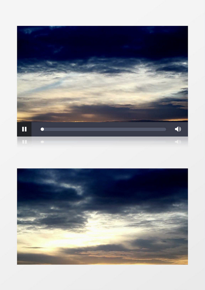 夕阳余晖下的云层背景视频素材