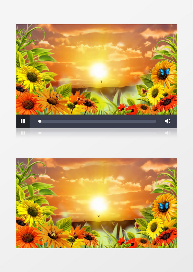 炫丽意境向日葵背景视频素材