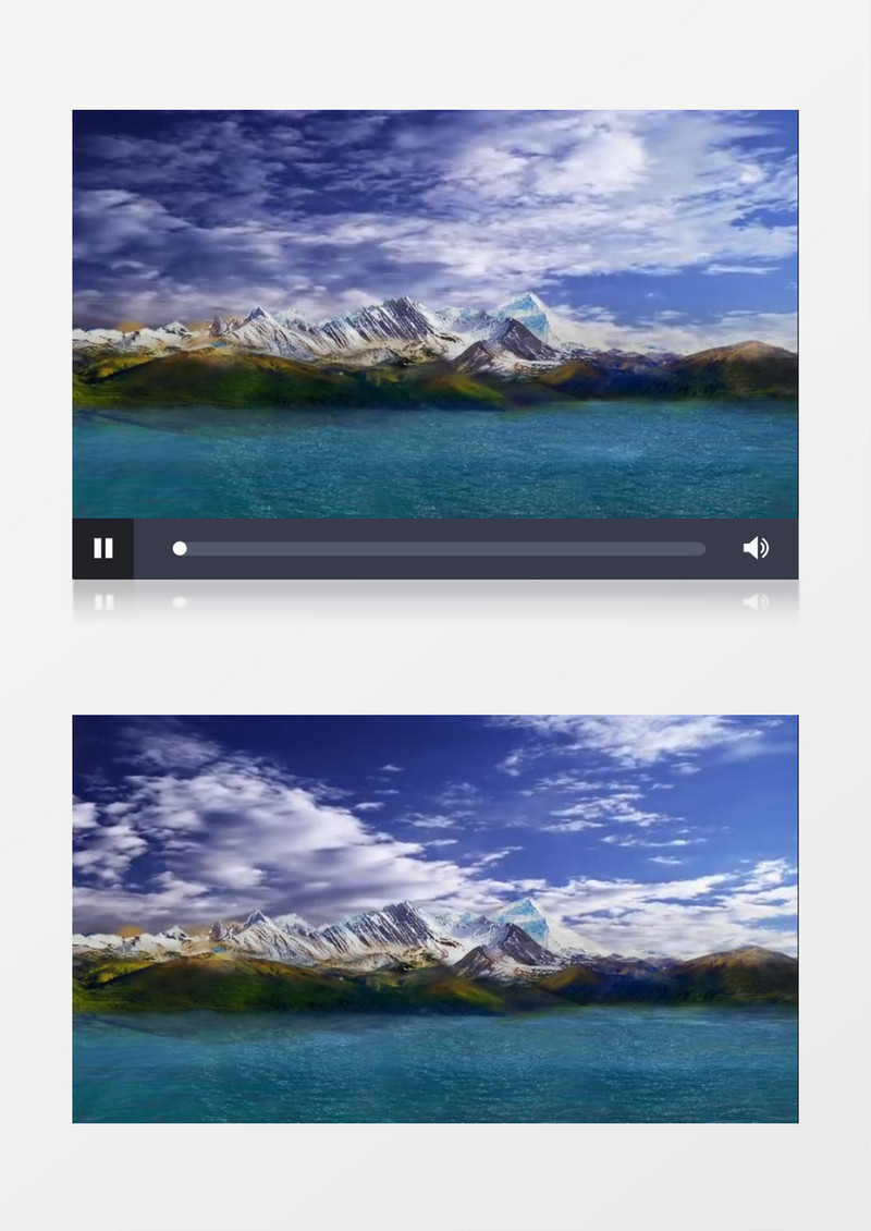 动画动态美丽的青藏高原景色背景视频素材