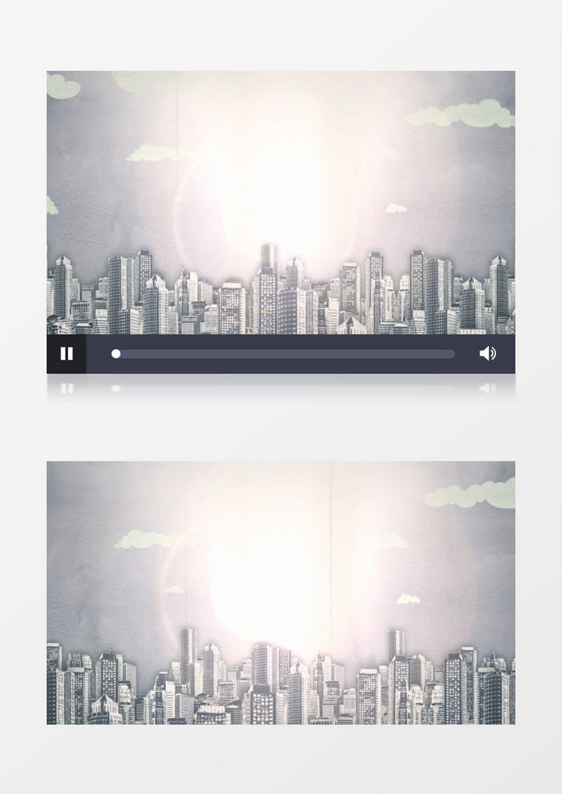 动画城市光线建筑世界风光大厦高楼视频素材