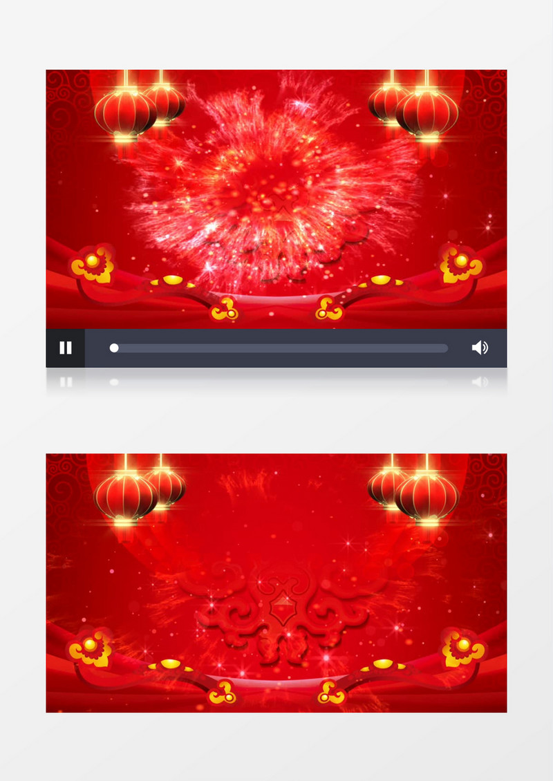 红色灯笼喜庆新年晚会背景视频