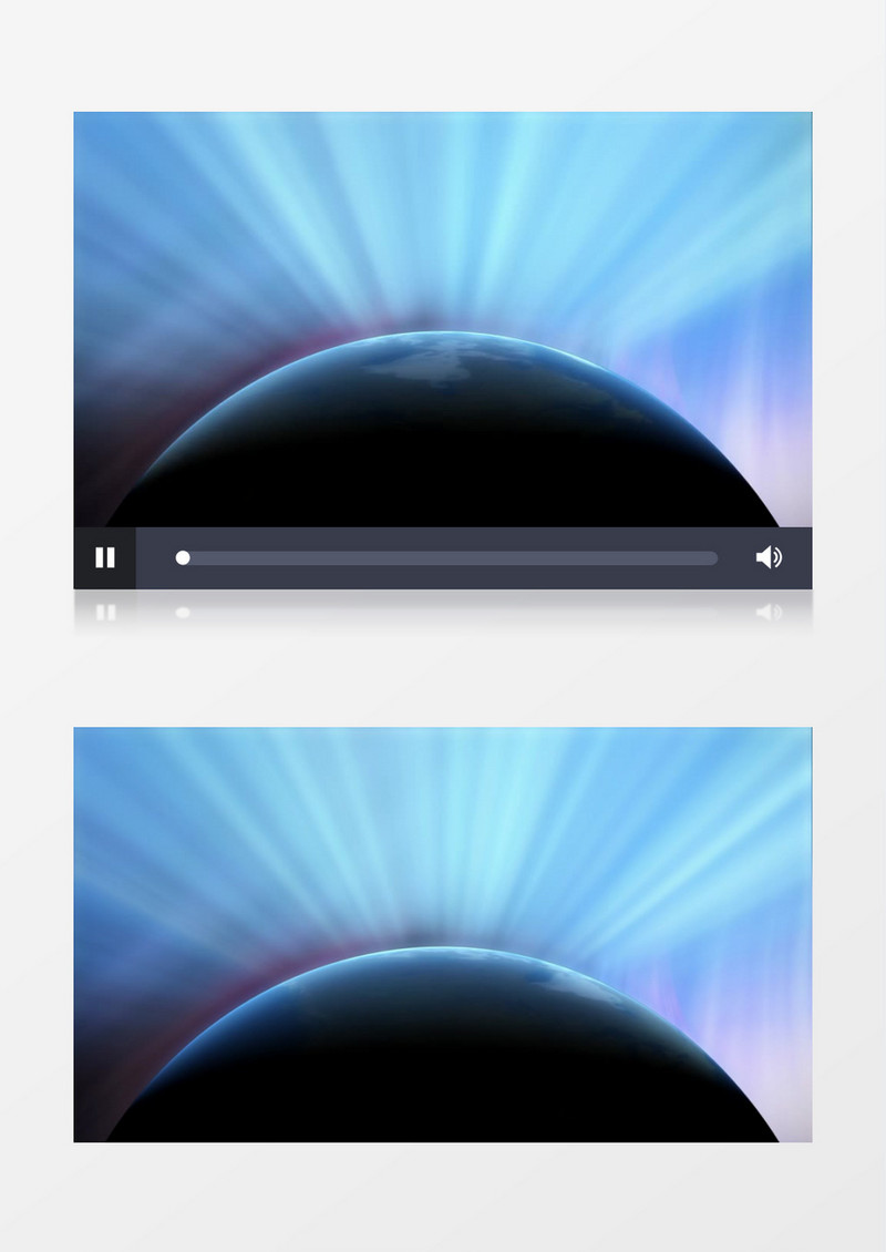 地球模型上的极光效果视频素材