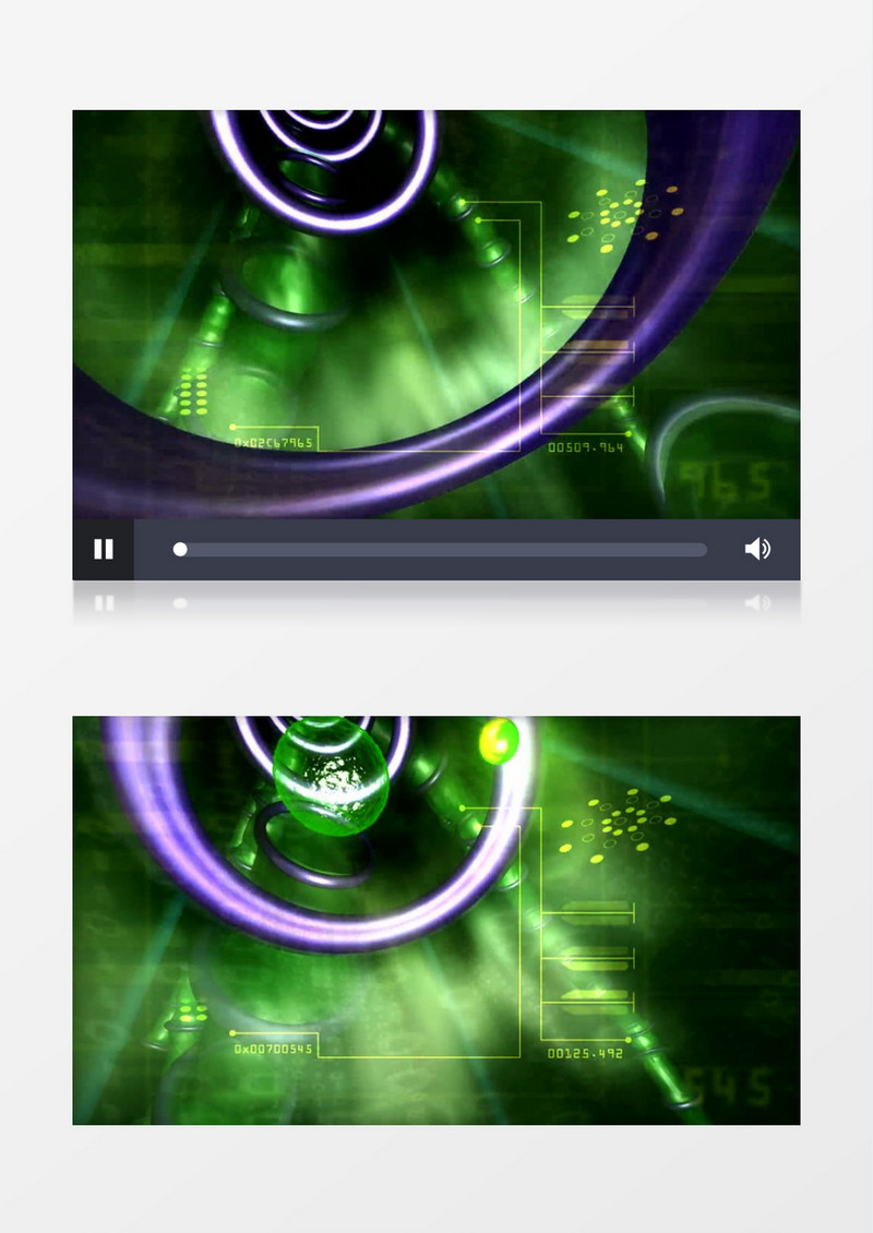 绿色半透明泡泡通过光圈信息视频素材