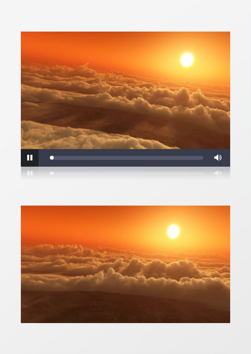 夕阳余晖下的汹涌云层背景视频素材