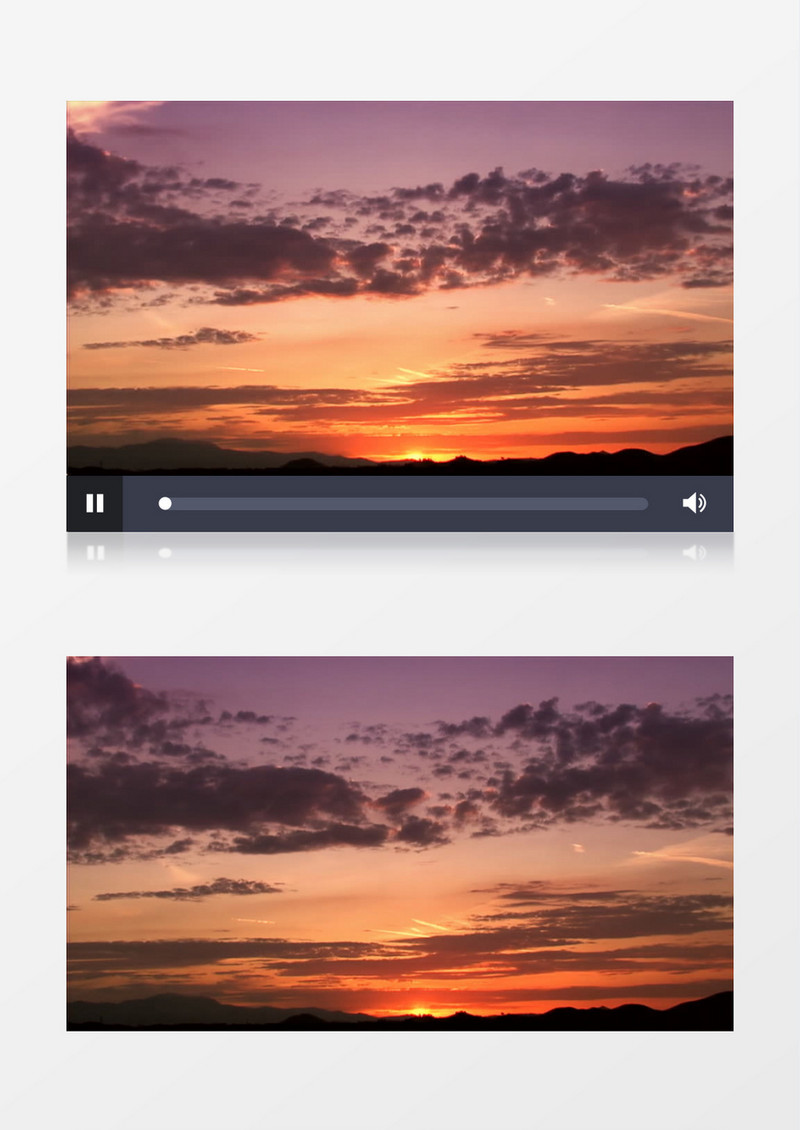 夕阳余晖下的壮丽景象背景视频素材