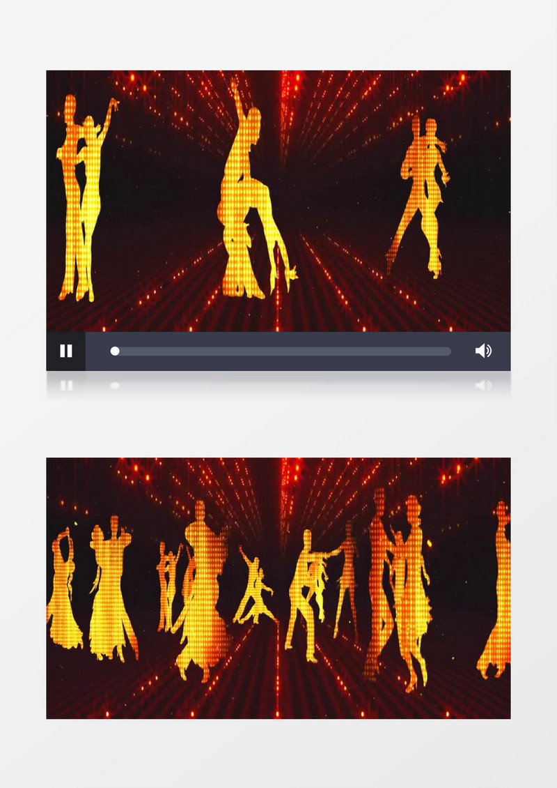 跳舞人物剪影移动视频素材