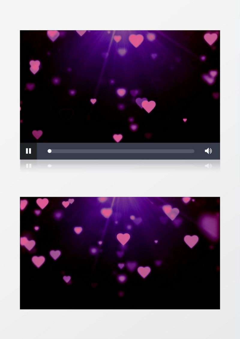 紫色梦幻心形粒子背景视频素材