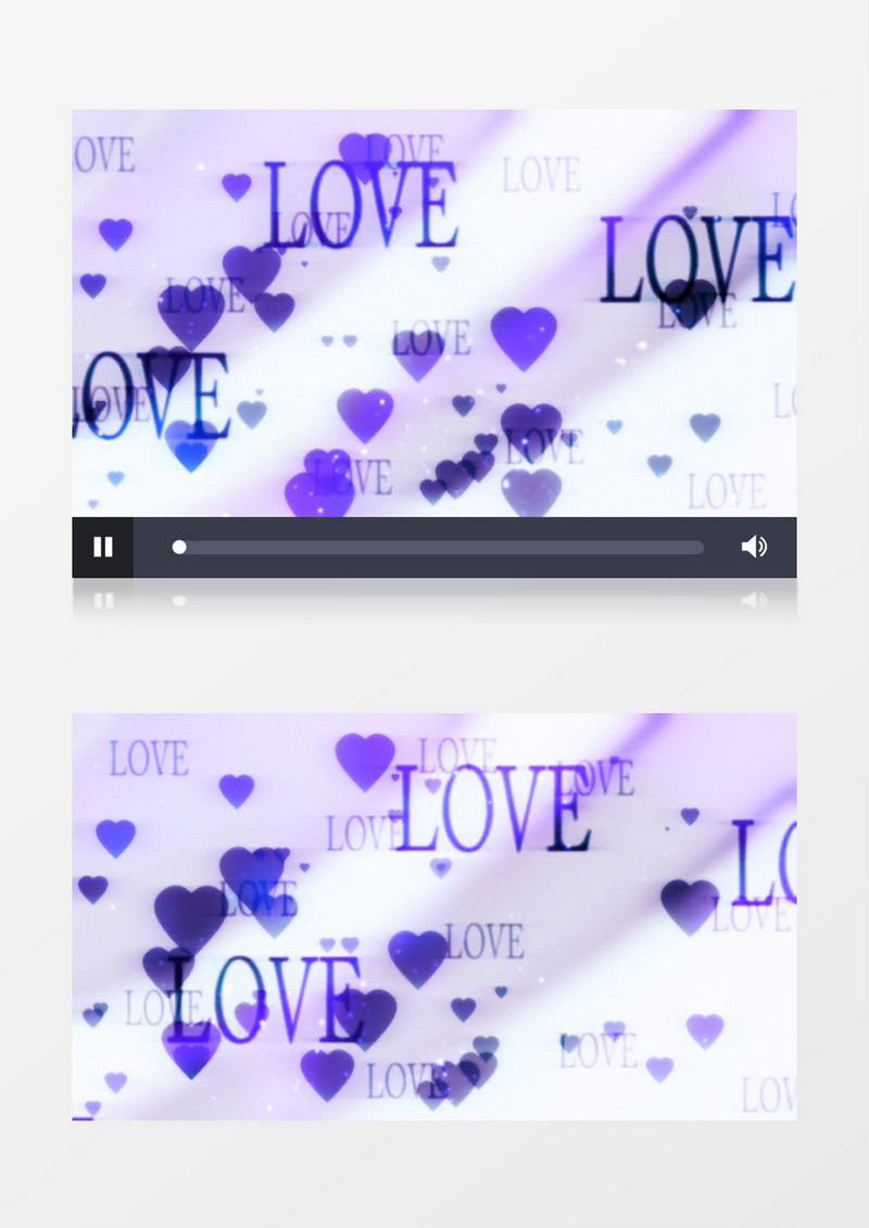 紫色爱心LOVE背景视频素材
