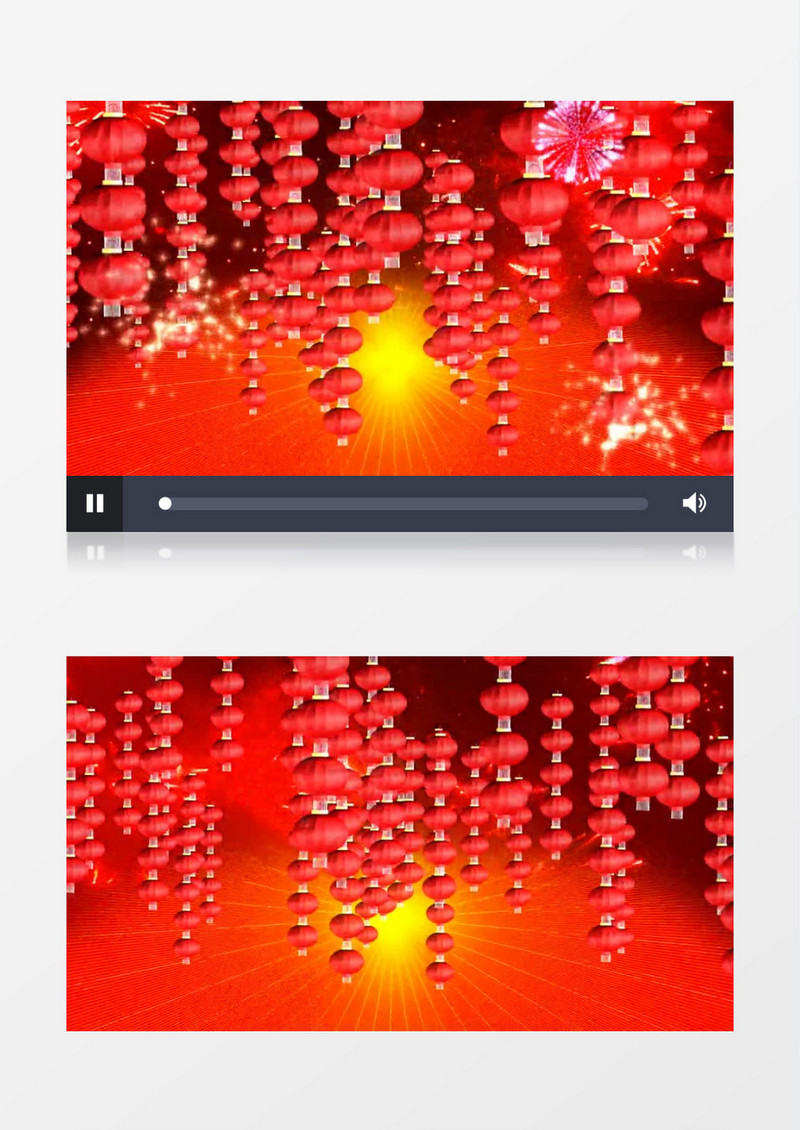 新年红灯笼串背景视频