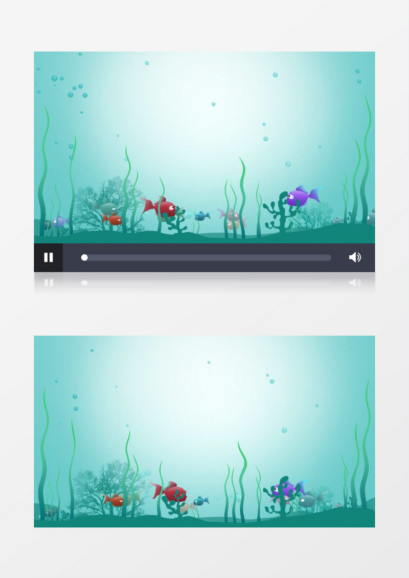 儿童卡通手绘风格海底世界背景视频素材