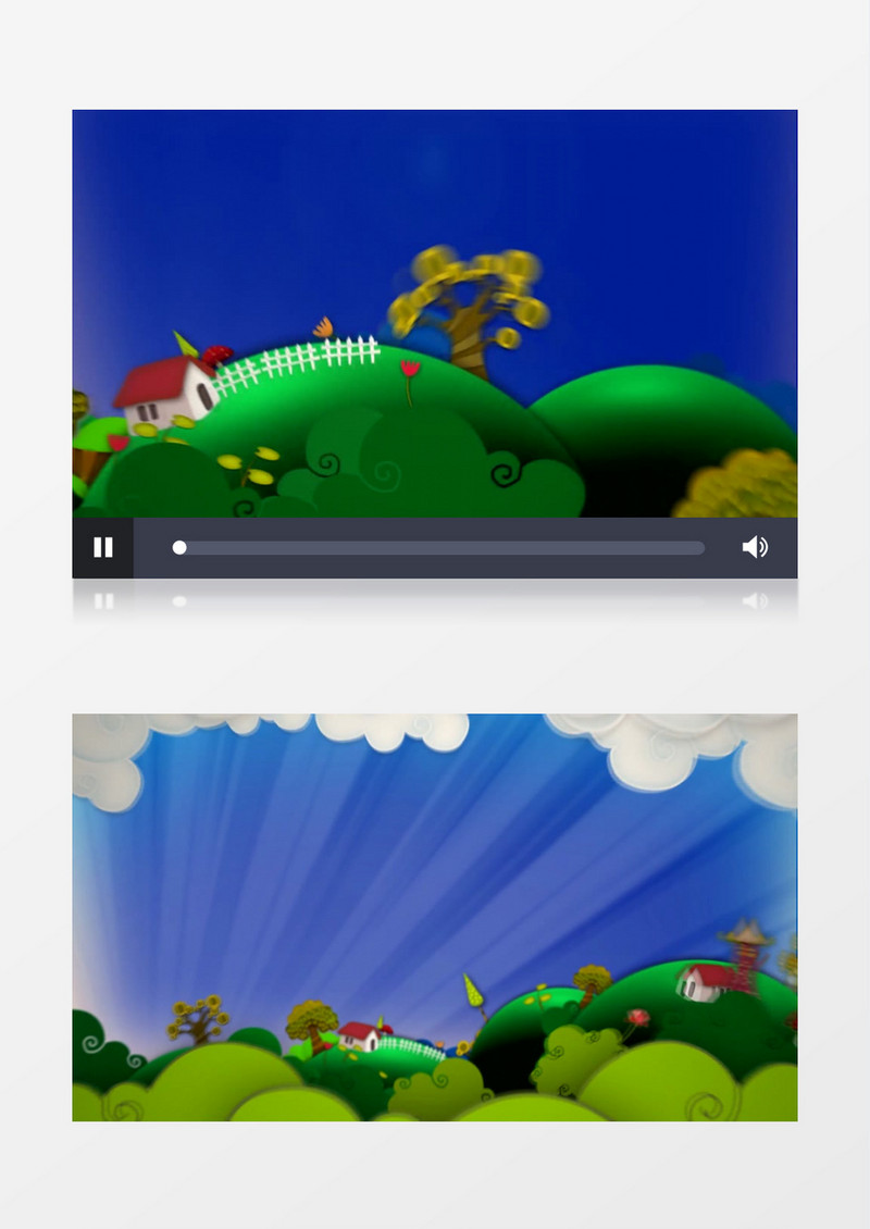 儿童卡通绿色森林风格视频素材