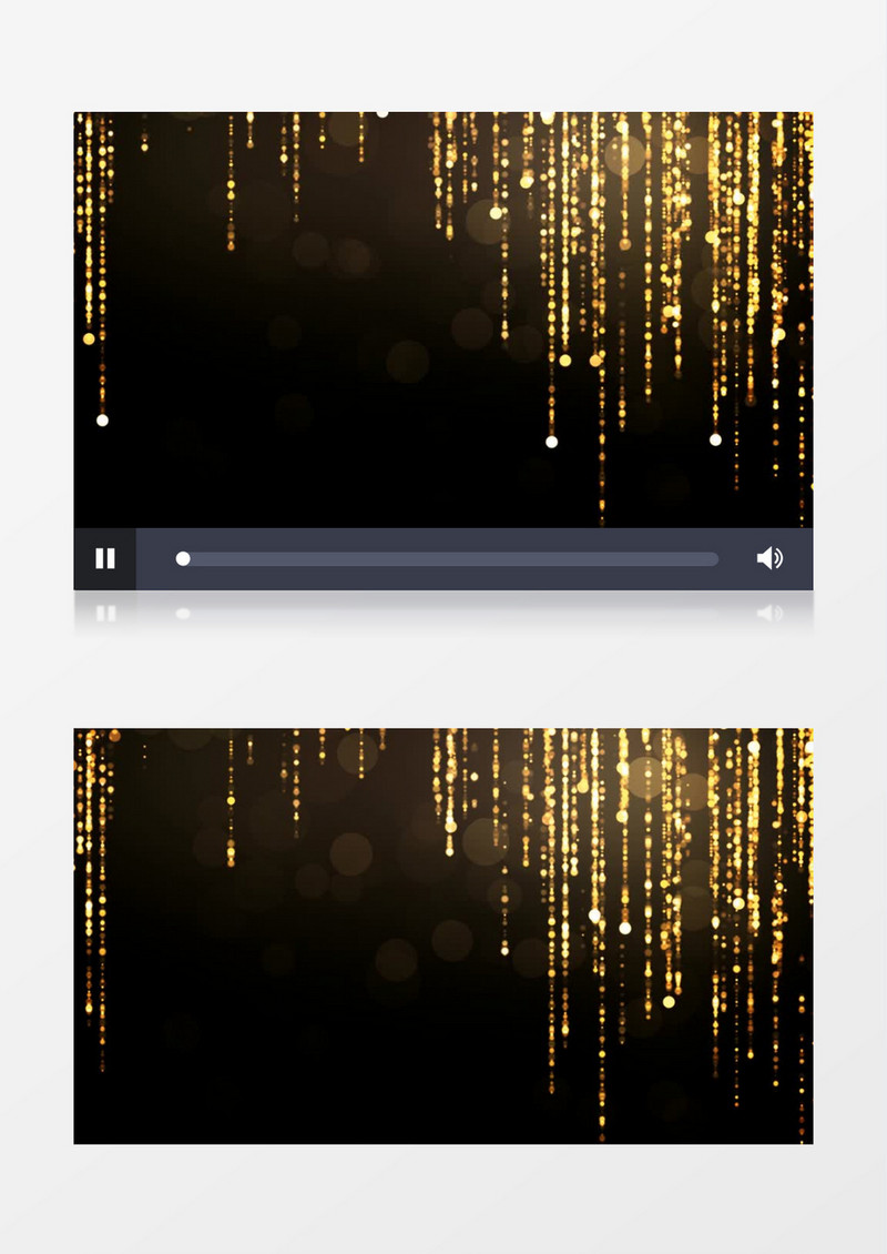 金色粒子闪烁占据画面右上角背景视频素材