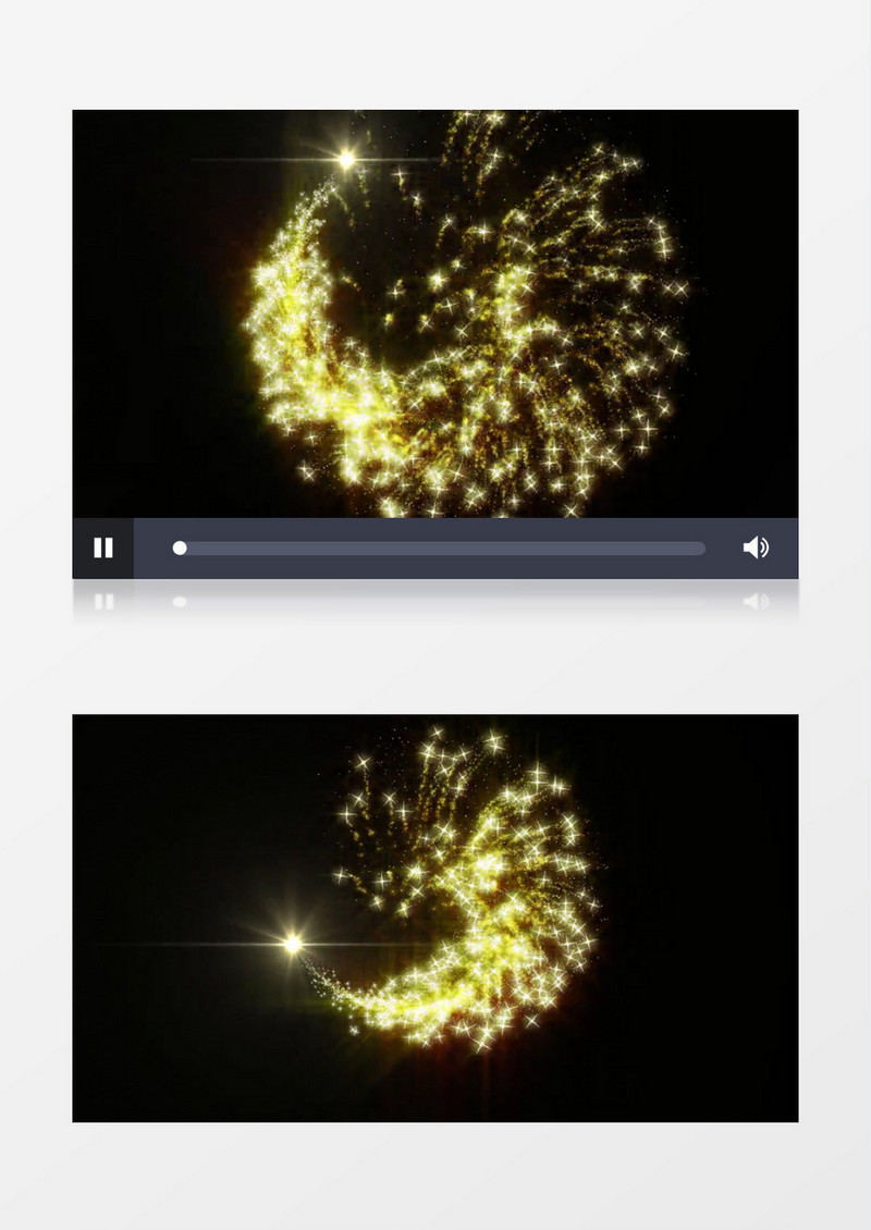 烟花状星光粒子旋转发散背景视频素材