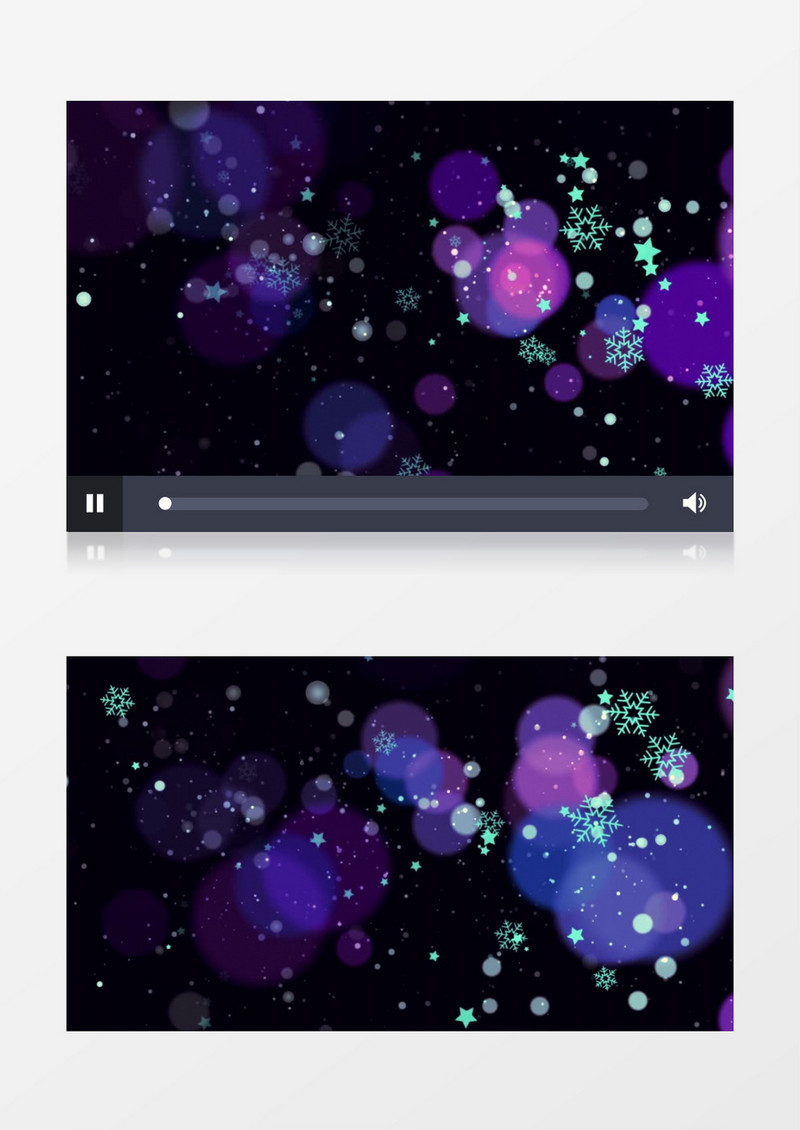 圣诞紫色飘落的雪花彩球光点背景视频素材