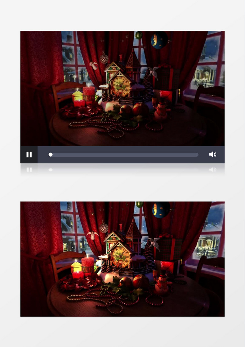 童话世界圣诞节(有音乐)背景视频素材