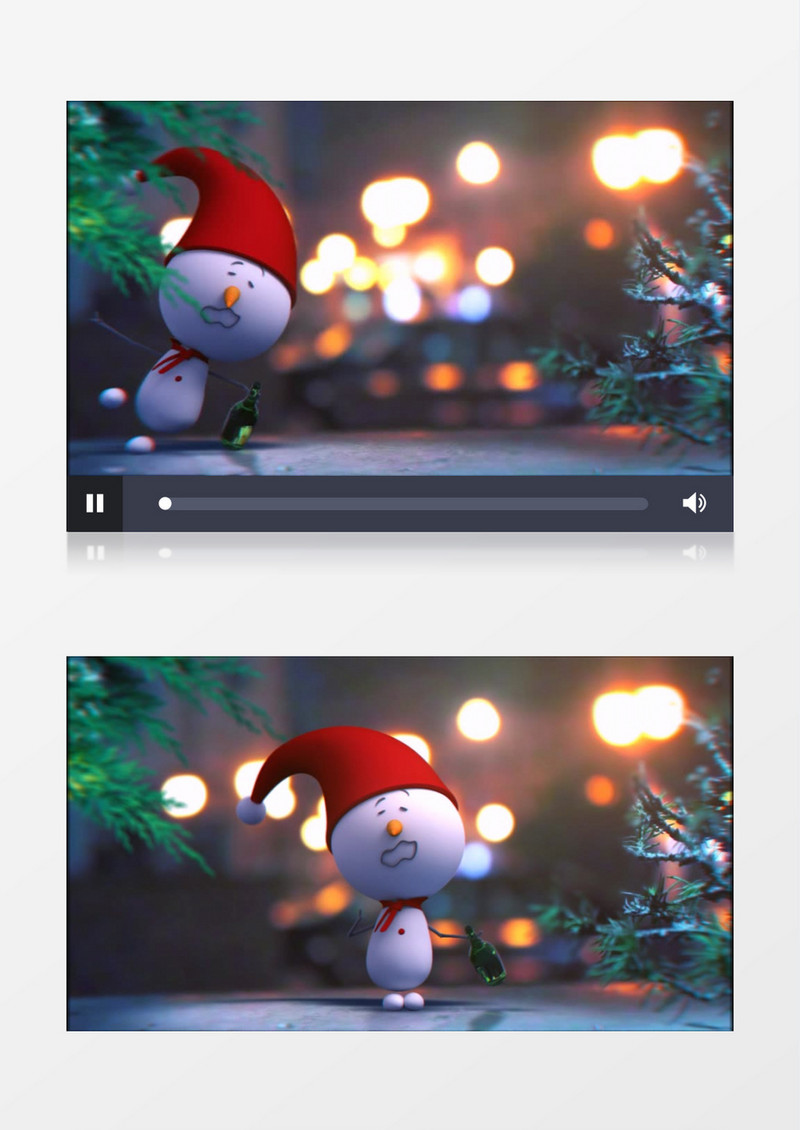 圣诞可爱小人(有音乐)背景视频素材