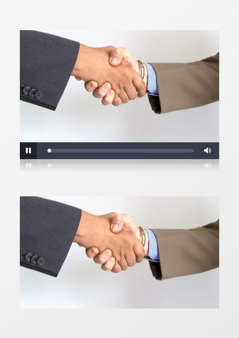 商业合作握手打招呼实拍视频素材