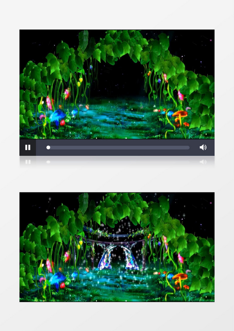 梦幻唯美的森林背景视频素材