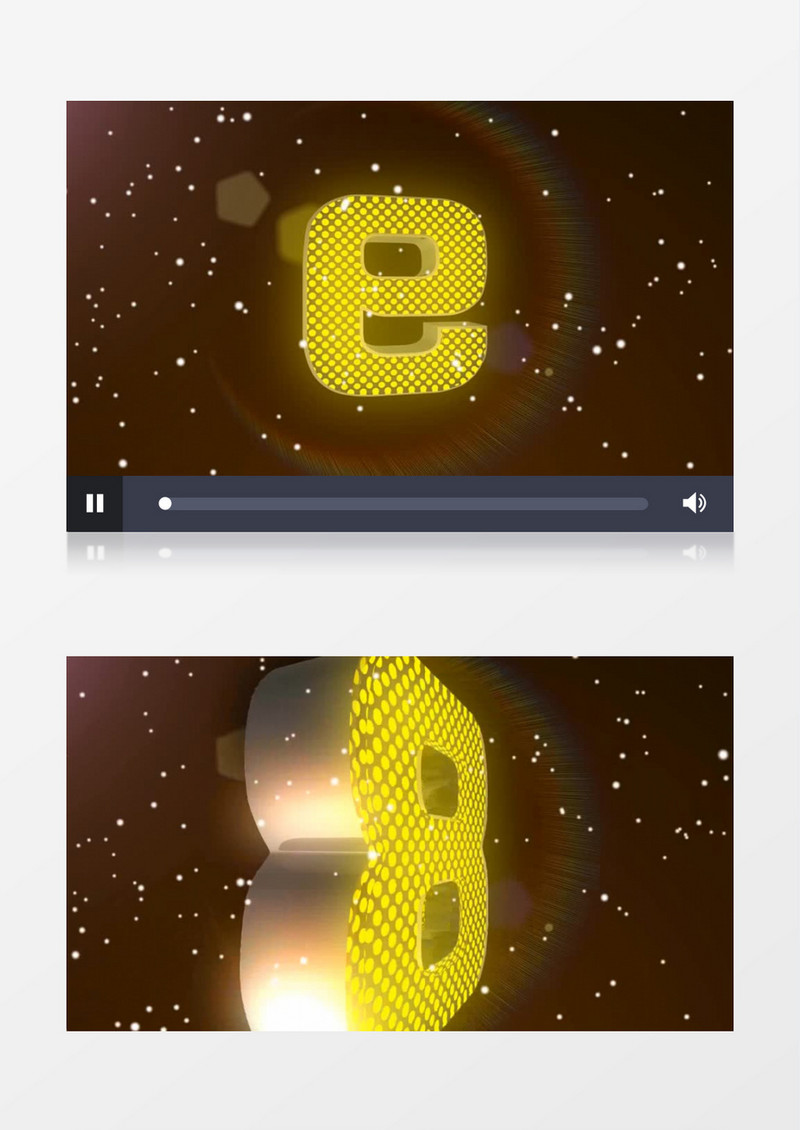 3D旋转金色数字倒计时视频素材