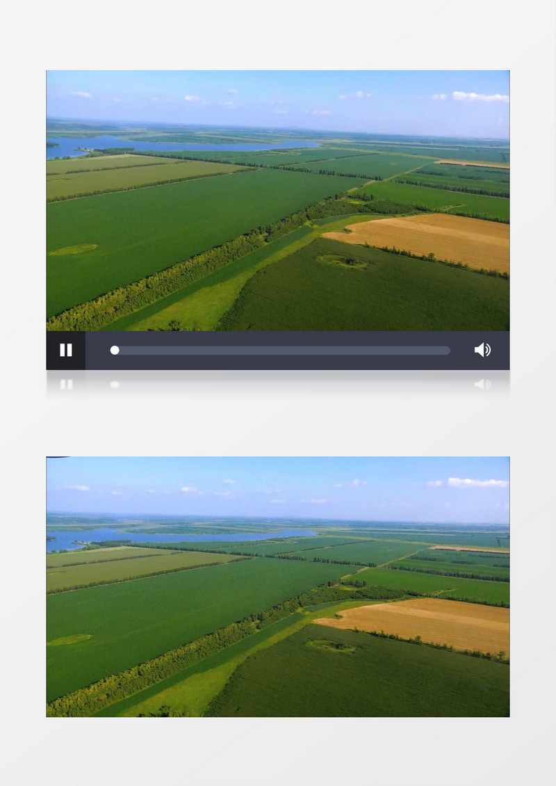 航拍绿色农田风景视频素材