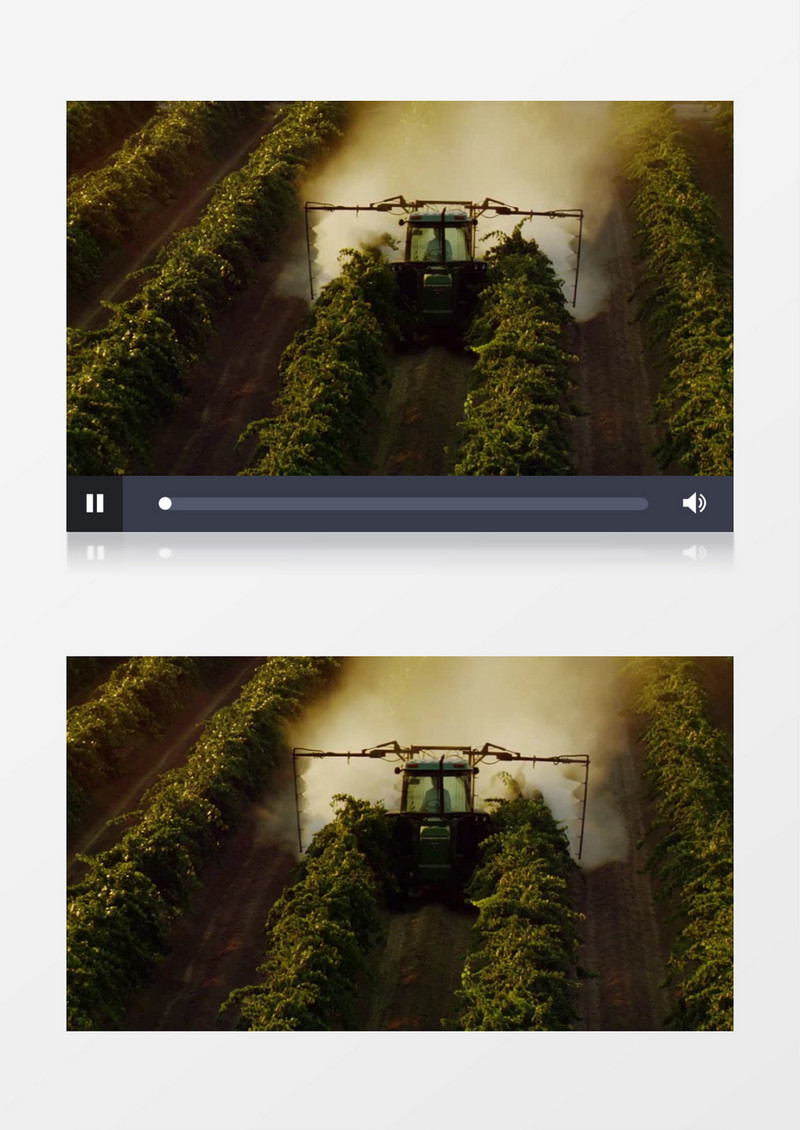 现代农业机械喷洒农药实拍视频素材