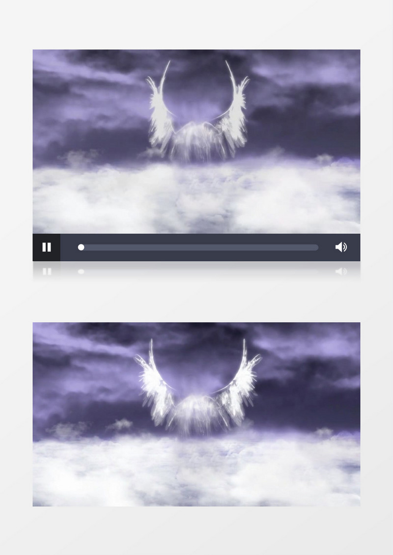 动画动态云中翅膀振动背景视频素材