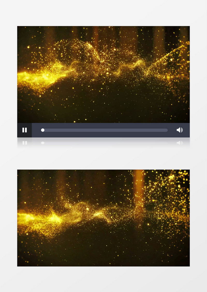 金色粒子飞舞飘散有音乐背景视频素材
