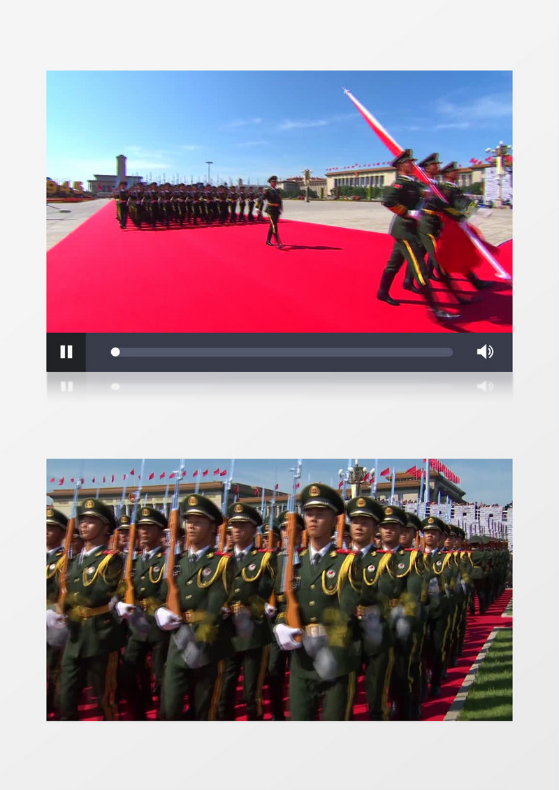 前进的中国之国旗班空军献礼背景视频素材